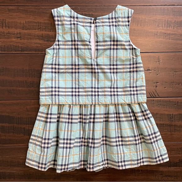 Burberry Mabel Blue Check Cotton Dress - Picture 6 of 13